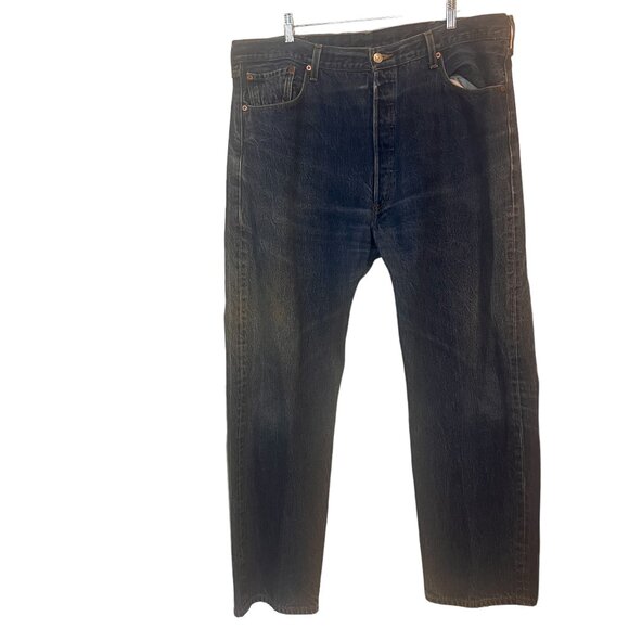 Levi's 501 XX Jeans Mens Blue Denim Button Fly Relaxed Fit Straight VINTAGE - Picture 2 of 8